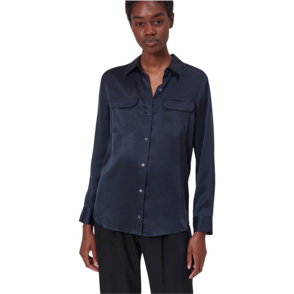 EQUIPMENT Signature Dark Blue Top